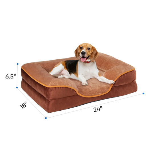 Dog Bed, 42"X32" Orthopedic Dog Sofa Bed Extra Large, Supportive Foam Pet Couch Bed with Removable Washable Cover, Grey